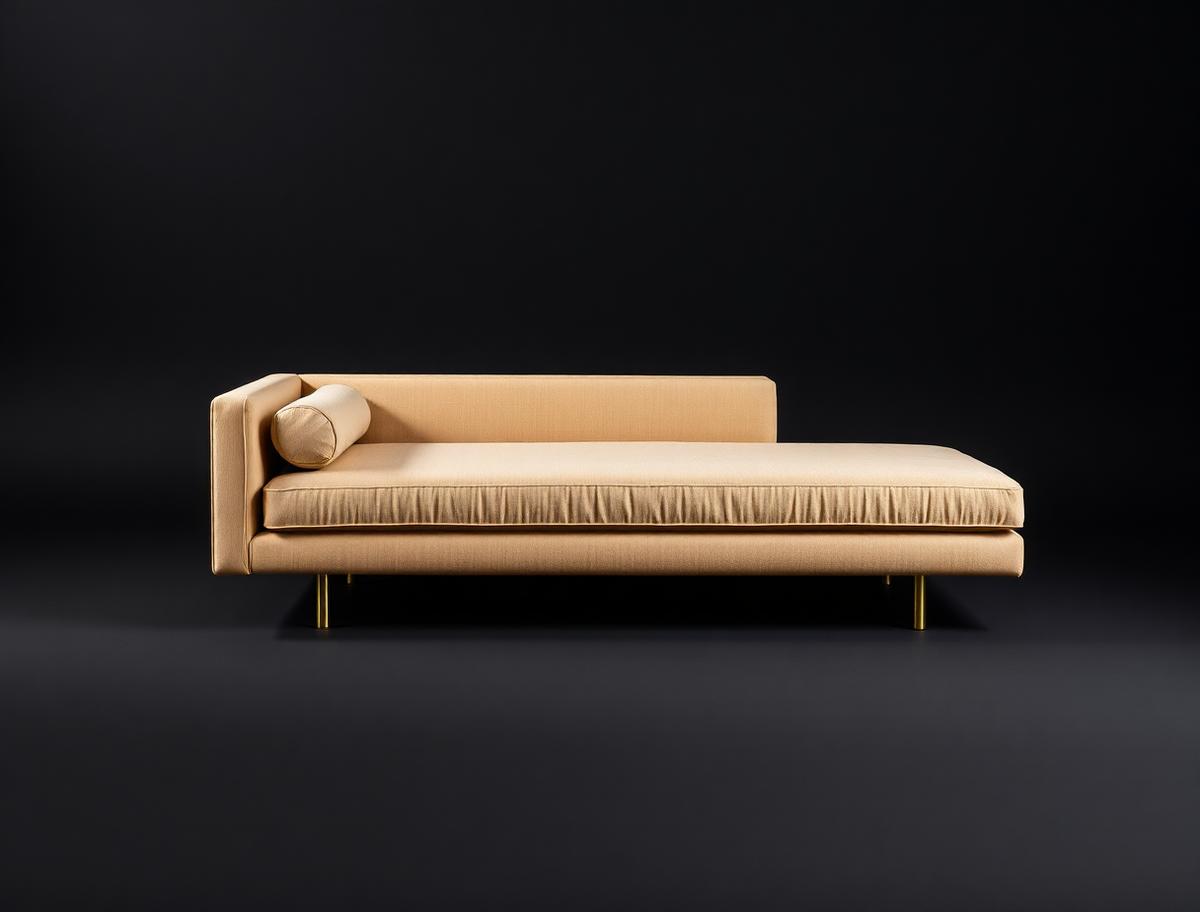 Rive Daybed — Chaise daybed module in sand linen