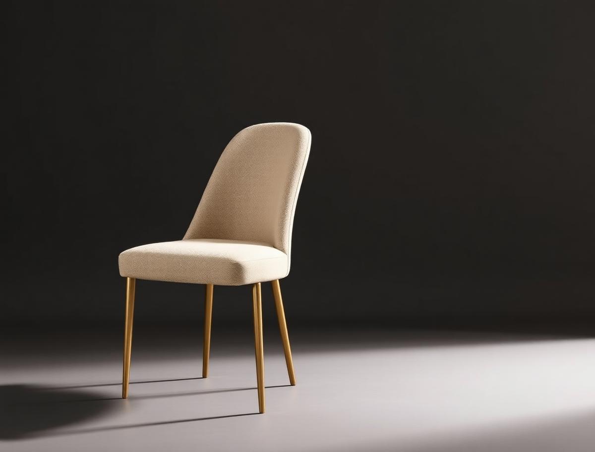 Colette Chair — Dining chair in oatmeal bouclé