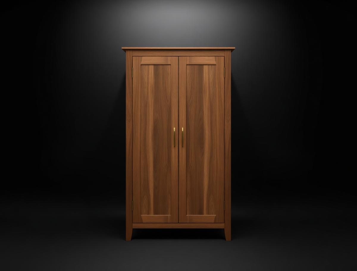 Rochet Wardrobe — Two-door wardrobe in smoked oak